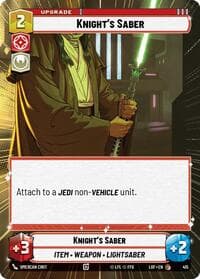 Knight's Saber (Hyperspace) - Legends of the Force - Star Wars: Unlimited card