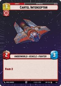 Cartel Interceptor (Hyperspace) - Legends of the Force - Star Wars: Unlimited card