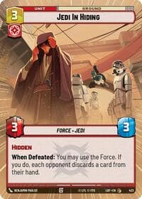 Jedi In Hiding (Hyperspace) - Legends of the Force - Star Wars: Unlimited card