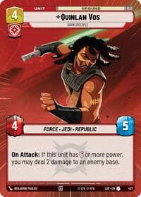 Quinlan Vos - Dark Disciple (Hyperspace) - Legends of the Force - Star Wars: Unlimited card