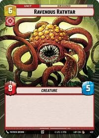 Ravenous Rathtar (Hyperspace) - Legends of the Force - Star Wars: Unlimited card