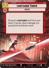 Lightsaber Throw (Hyperspace) - Legends of the Force - Star Wars: Unlimited card