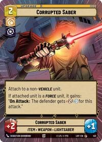 Corrupted Saber (Hyperspace) - Legends of the Force - Star Wars: Unlimited card