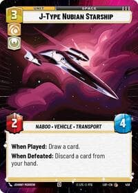 J-Type Nubian Starship (Hyperspace) - Legends of the Force - Star Wars: Unlimited card