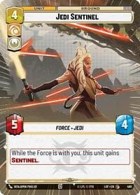 Jedi Sentinel (Hyperspace) - Legends of the Force - Star Wars: Unlimited card