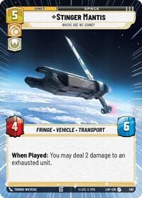 Stinger Mantis - Where Are We Going? (Hyperspace) - Legends of the Force - Star Wars: Unlimited card