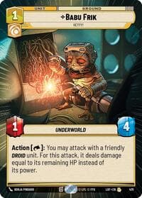 Babu Frik - Heyyy! (Hyperspace) - Legends of the Force - Star Wars: Unlimited card