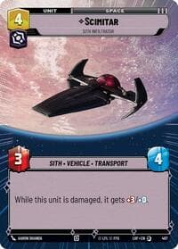 Scimitar - Sith Infiltrator (Hyperspace) - Legends of the Force - Star Wars: Unlimited card