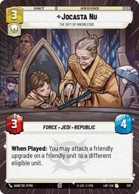 Jocasta Nu - The Gift of Knowledge (Hyperspace) - Legends of the Force - Star Wars: Unlimited card
