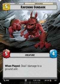 Ravening Gundark (Hyperspace) - Legends of the Force - Star Wars: Unlimited card