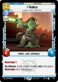 Yaddle - A Chance To Make Things Right (Foil) - Legends of the Force - Star Wars: Unlimited card