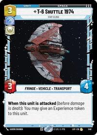 T-6 Shuttle 1974 - Stay Close (Foil) - Legends of the Force - Star Wars: Unlimited card