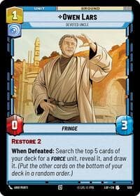Owen Lars - Devoted Uncle (Foil) - Legends of the Force - Star Wars: Unlimited card