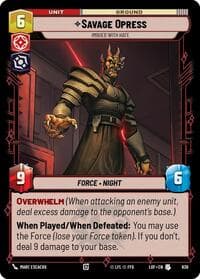 Savage Opress - Imbued With Hate (Foil) - Legends of the Force - Star Wars: Unlimited card