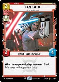 Adi Gallia - Stern and Focused (Foil) - Legends of the Force - Star Wars: Unlimited card