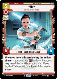 Rey - With Palpatine's Power (Foil) - Legends of the Force - Star Wars: Unlimited card