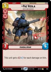 Paz Vizsla - Unyielding Warrior (Foil) - Legends of the Force - Star Wars: Unlimited card