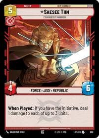 Saesee Tiin - Courageous Warrior (Foil) - Legends of the Force - Star Wars: Unlimited card