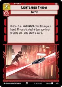 Lightsaber Throw (Foil) - Legends of the Force - Star Wars: Unlimited card