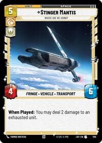 Stinger Mantis - Where Are We Going? (Foil) - Legends of the Force - Star Wars: Unlimited card