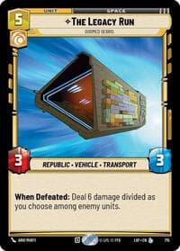 The Legacy Run - Doomed Debris (Foil) - Legends of the Force - Star Wars: Unlimited card