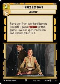 Three Lessons (Foil) - Legends of the Force - Star Wars: Unlimited card