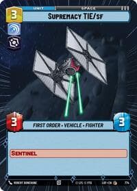 Supremacy TIE/sf (Hyperspace Foil) - Legends of the Force - Star Wars: Unlimited card