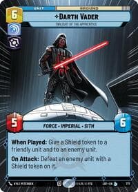 Darth Vader - Twilight of the Apprentice (Hyperspace Foil) - Legends of the Force - Star Wars: Unlimited card