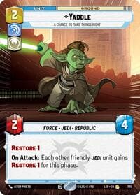 Yaddle - A Chance To Make Things Right (Hyperspace Foil) - Legends of the Force - Star Wars: Unlimited card