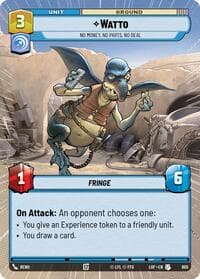 Watto - No Money, No Parts, No Deal (Hyperspace Foil) - Legends of the Force - Star Wars: Unlimited card