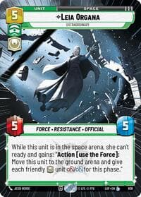 Leia Organa - Extraordinary (Hyperspace Foil) - Legends of the Force - Star Wars: Unlimited card