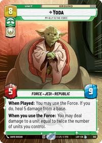 Yoda - My Ally is the Force (Hyperspace Foil) - Legends of the Force - Star Wars: Unlimited card