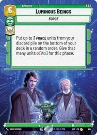 Luminous Beings (Hyperspace Foil) - Legends of the Force - Star Wars: Unlimited card