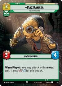 Maz Kanata - The Light Guides (Hyperspace Foil) - Legends of the Force - Star Wars: Unlimited card