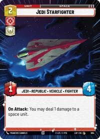 Jedi Starfighter (Hyperspace Foil) - Legends of the Force - Star Wars: Unlimited card
