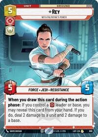 Rey - With Palpatine's Power (Hyperspace Foil) - Legends of the Force - Star Wars: Unlimited card