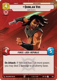 Quinlan Vos - Dark Disciple (Hyperspace Foil) - Legends of the Force - Star Wars: Unlimited card