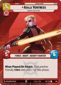 Asajj Ventress - Harden Your Heart (Hyperspace Foil) - Legends of the Force - Star Wars: Unlimited card
