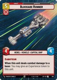 Blockade Runner (Hyperspace Foil) - Legends of the Force - Star Wars: Unlimited card