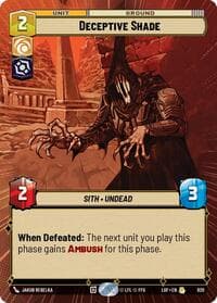 Deceptive Shade (Hyperspace Foil) - Legends of the Force - Star Wars: Unlimited card