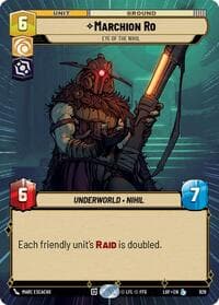 Marchion Ro - Eye of the Nihil (Hyperspace Foil) - Legends of the Force - Star Wars: Unlimited card