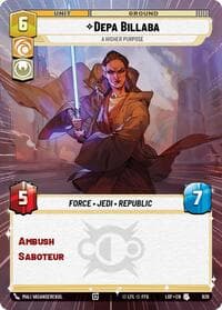 Depa Billaba - A Higher Purpose (Hyperspace Foil) - Legends of the Force - Star Wars: Unlimited card