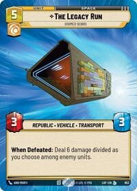 The Legacy Run - Doomed Debris (Hyperspace Foil) - Legends of the Force - Star Wars: Unlimited card