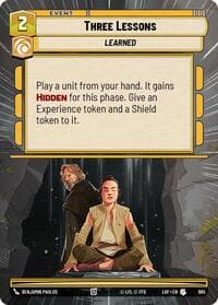 Three Lessons (Hyperspace Foil) - Legends of the Force - Star Wars: Unlimited card