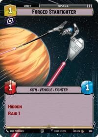 Forged Starfighter (Hyperspace Foil) - Legends of the Force - Star Wars: Unlimited card