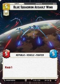 Blue Squadron Assault Wing (Hyperspace Foil) - Legends of the Force - Star Wars: Unlimited card