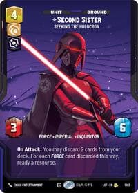 Second Sister - Seeking the Holocron (Prestige) - Legends of the Force - Star Wars: Unlimited card