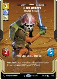 Ezra Bridger - Attuned With Life (Prestige) - Legends of the Force - Star Wars: Unlimited card