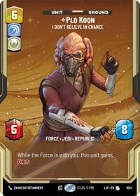 Plo Koon - I Don't Believe in Chance (Prestige) - Legends of the Force - Star Wars: Unlimited card