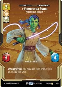 Vernestra Rwoh - Precocious Knight (Prestige) - Legends of the Force - Star Wars: Unlimited card
